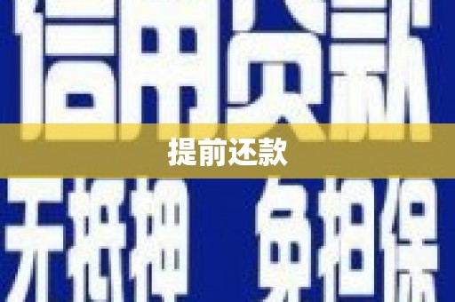 象州提前还款