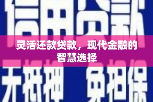 象州灵活还款贷款，现代金融的智慧选择