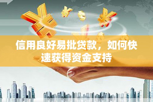 象州信用良好易批贷款，如何快速获得资金支持