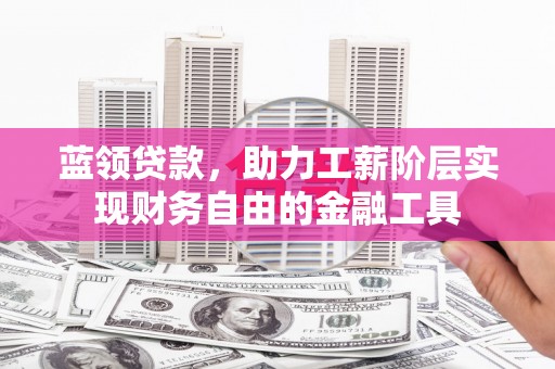 象州蓝领贷款，助力工薪阶层实现财务自由的金融工具